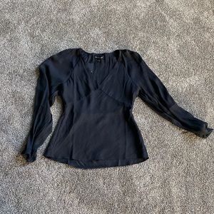 Banana Republic black satin shirt